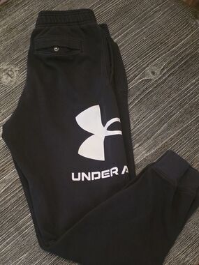 Under Armour Black Jogger Jeans with White Logo